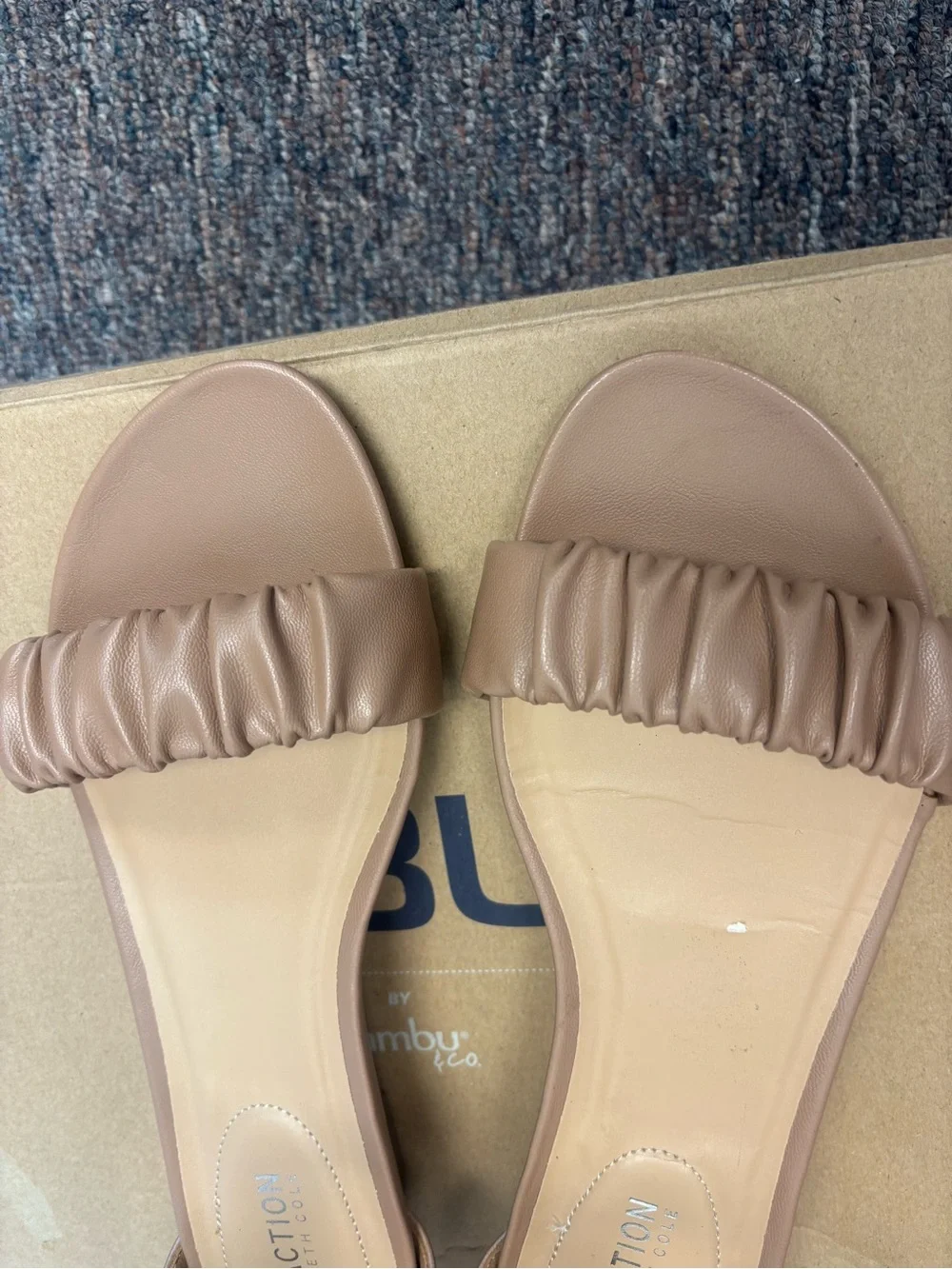 Kenneth Cole Reaction Great Scrunch Ankle-Strap Ruched Sandals